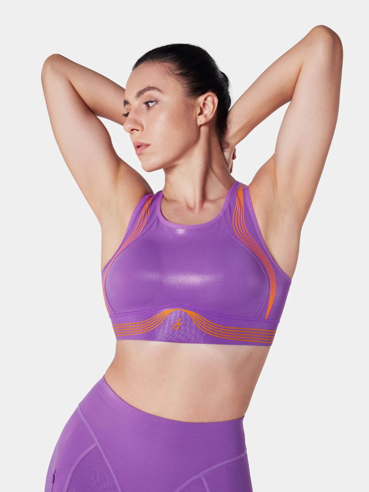 Body Sculpt Glossy Leather Sports Bra - Image 13