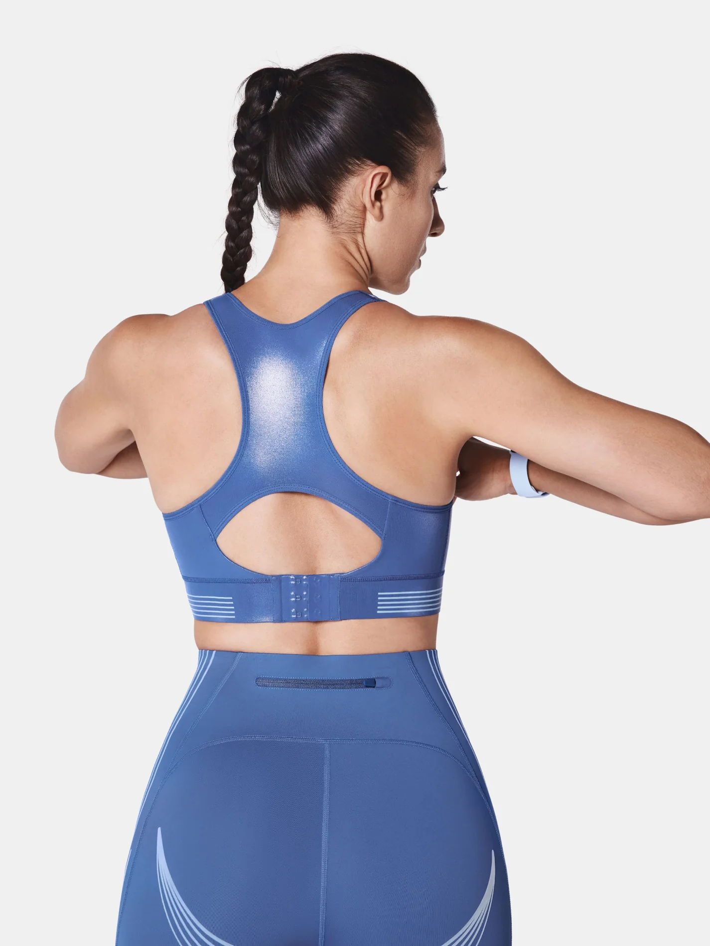 Body Sculpt Glossy Leather Sports Bra - Image 17